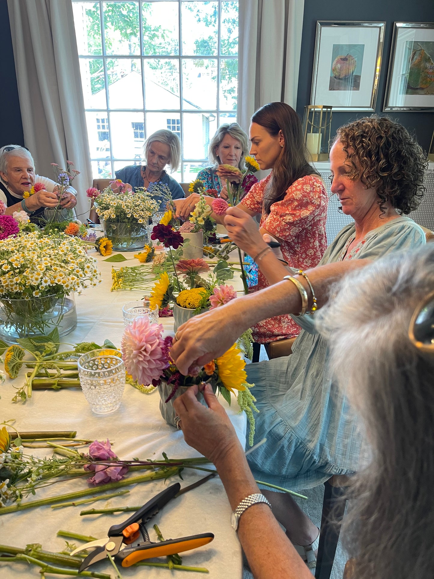Private Corporate Floral Workshop in Wilmette Illinois with Luminous Blooms