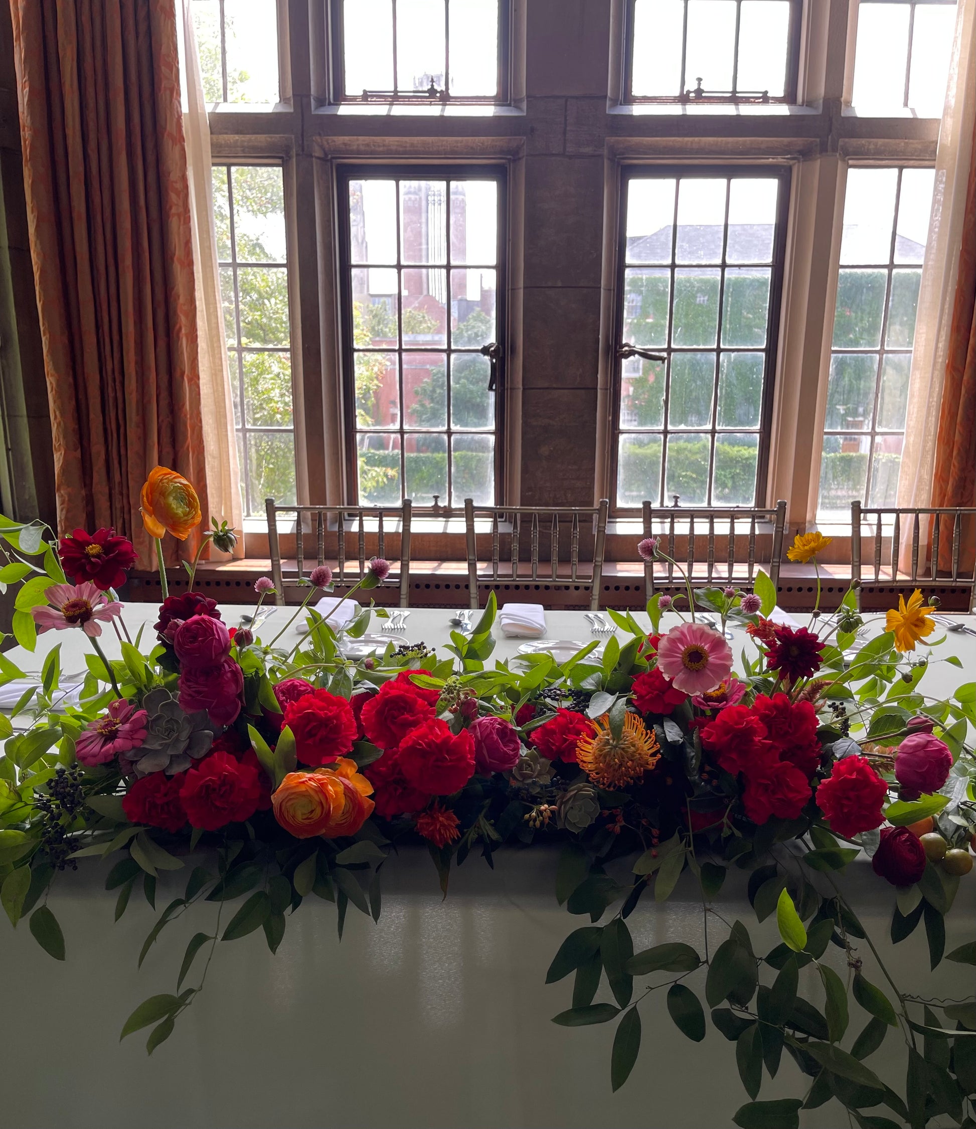 Quinceanera flowers held at the University of Chicago by Luminous Blooms in Highland Park, IL