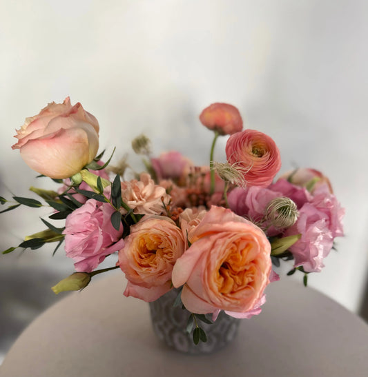 Designer's Signature Style In Ceramic Vase Luminous Blooms